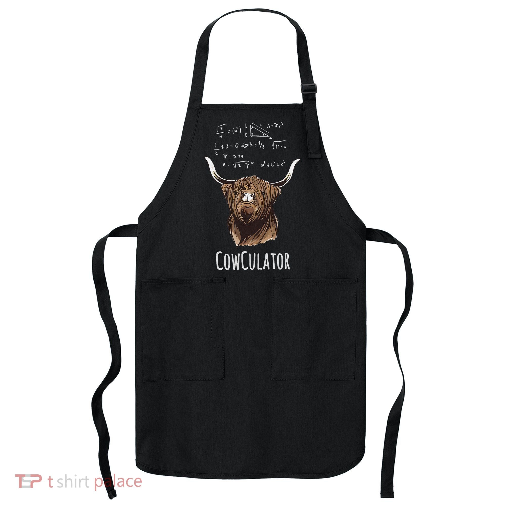 Scottisch Cow Cowculator Scottish Highland Cattle Apron