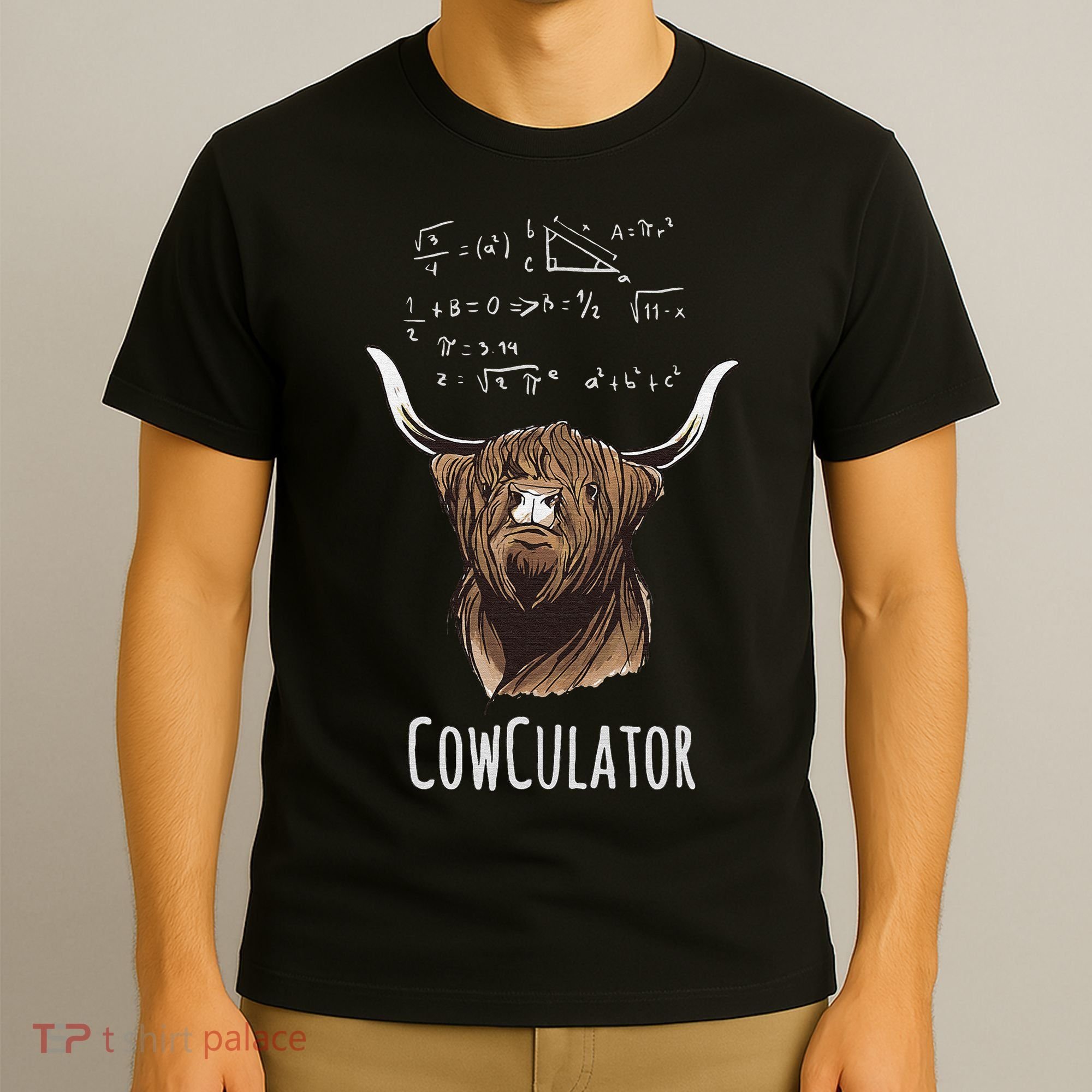 Scottisch Cow Cowculator Scottish Highland Cattle T-Shirt