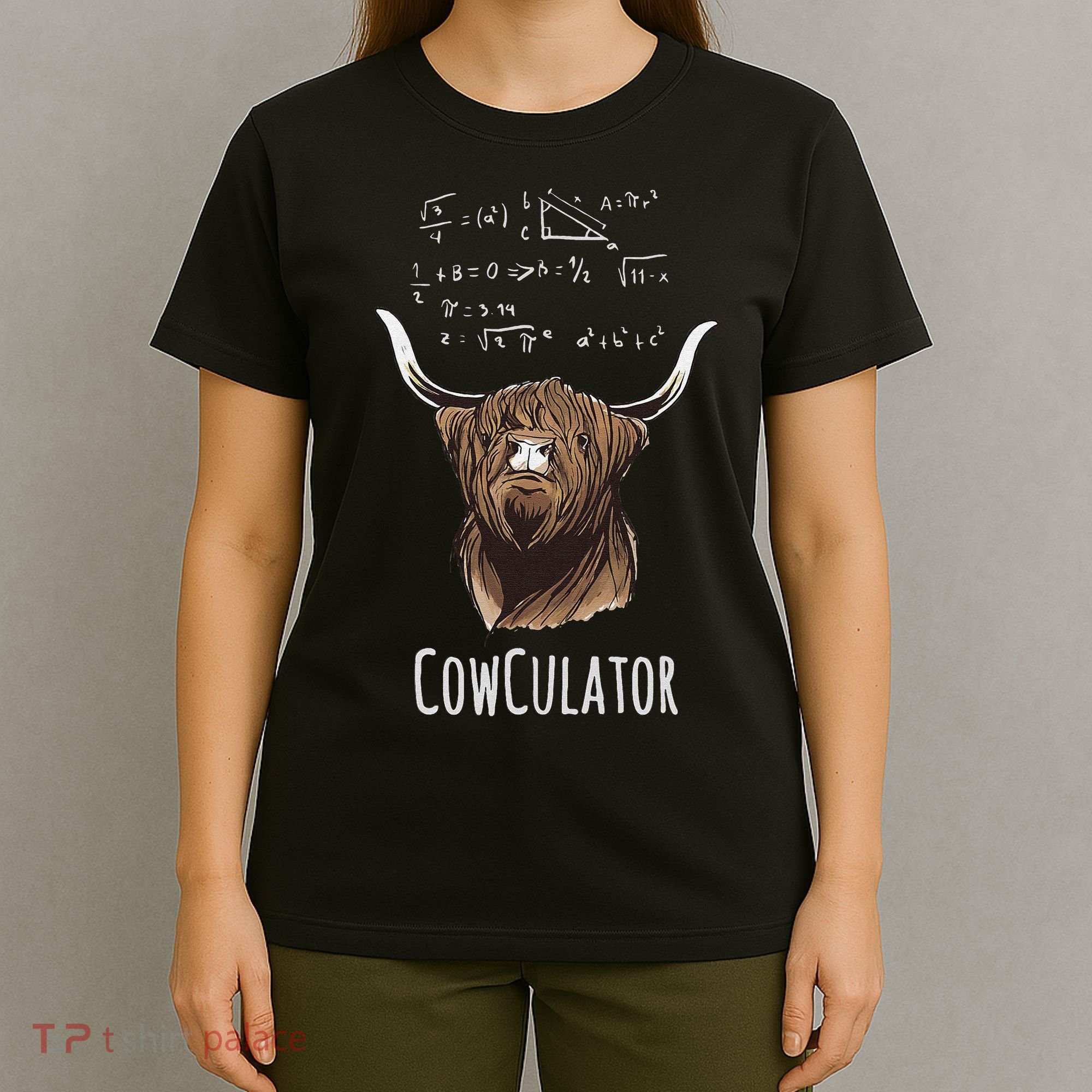 Scottisch Cow Cowculator Scottish Highland Cattle T-Shirt
