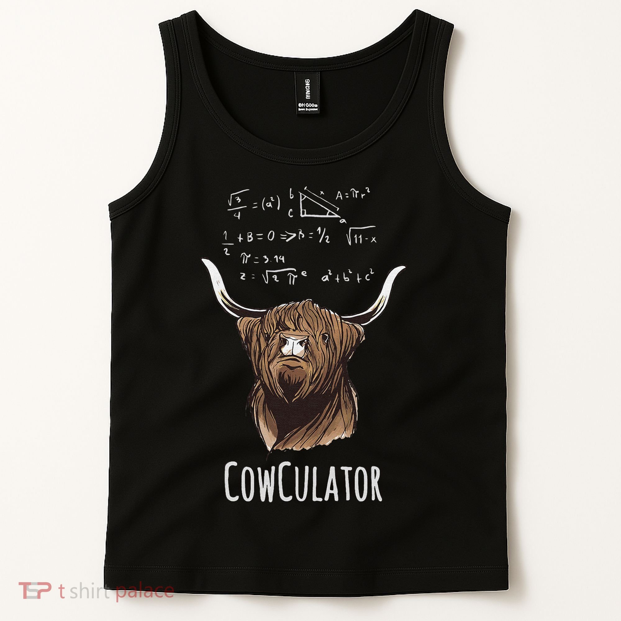 Scottisch Cow Cowculator Scottish Highland Cattle Tank Top