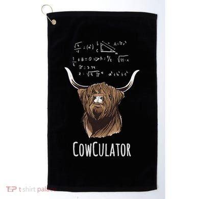 Scottisch Cow Cowculator Scottish Highland Cattle Golf Towel