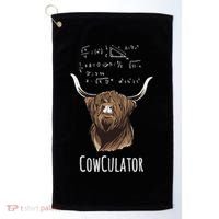 Scottisch Cow Cowculator Scottish Highland Cattle Golf Towel thumb 0
