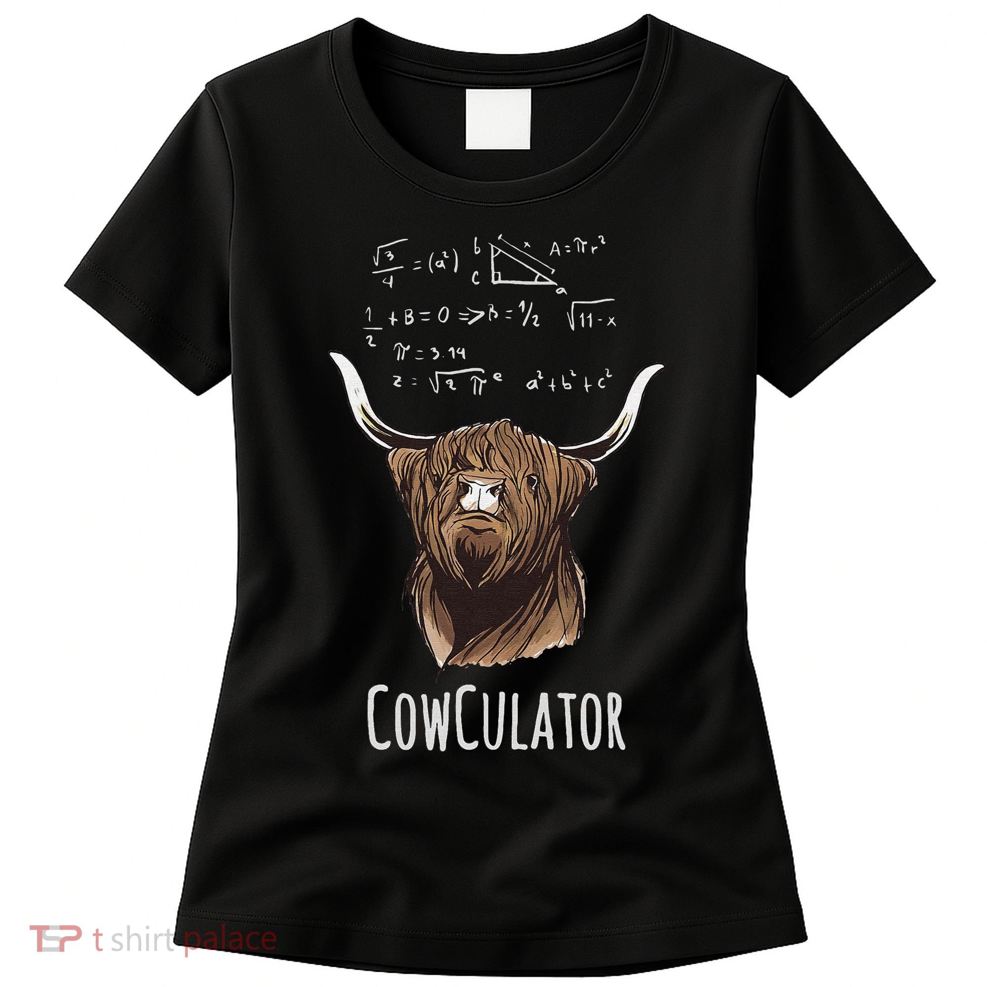 Scottisch Cow Cowculator Scottish Highland Cattle Women's T-Shirt