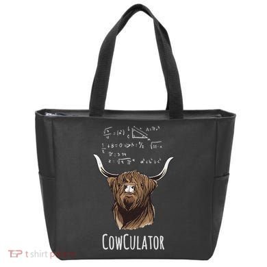 Scottisch Cow Cowculator Scottish Highland Cattle Tote Bag
