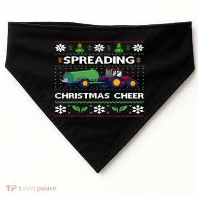 Spreading Christmas Cheer Farm Tractor Farmer USA-Made Doggie Bandana