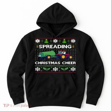 Spreading Christmas Cheer Farm Tractor Farmer Hoodie