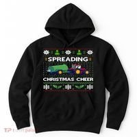 Spreading Christmas Cheer Farm Tractor Farmer Hoodie thumb 0