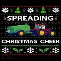 Spreading Christmas Cheer Farm Tractor Farmer T-Shirt thumb 7