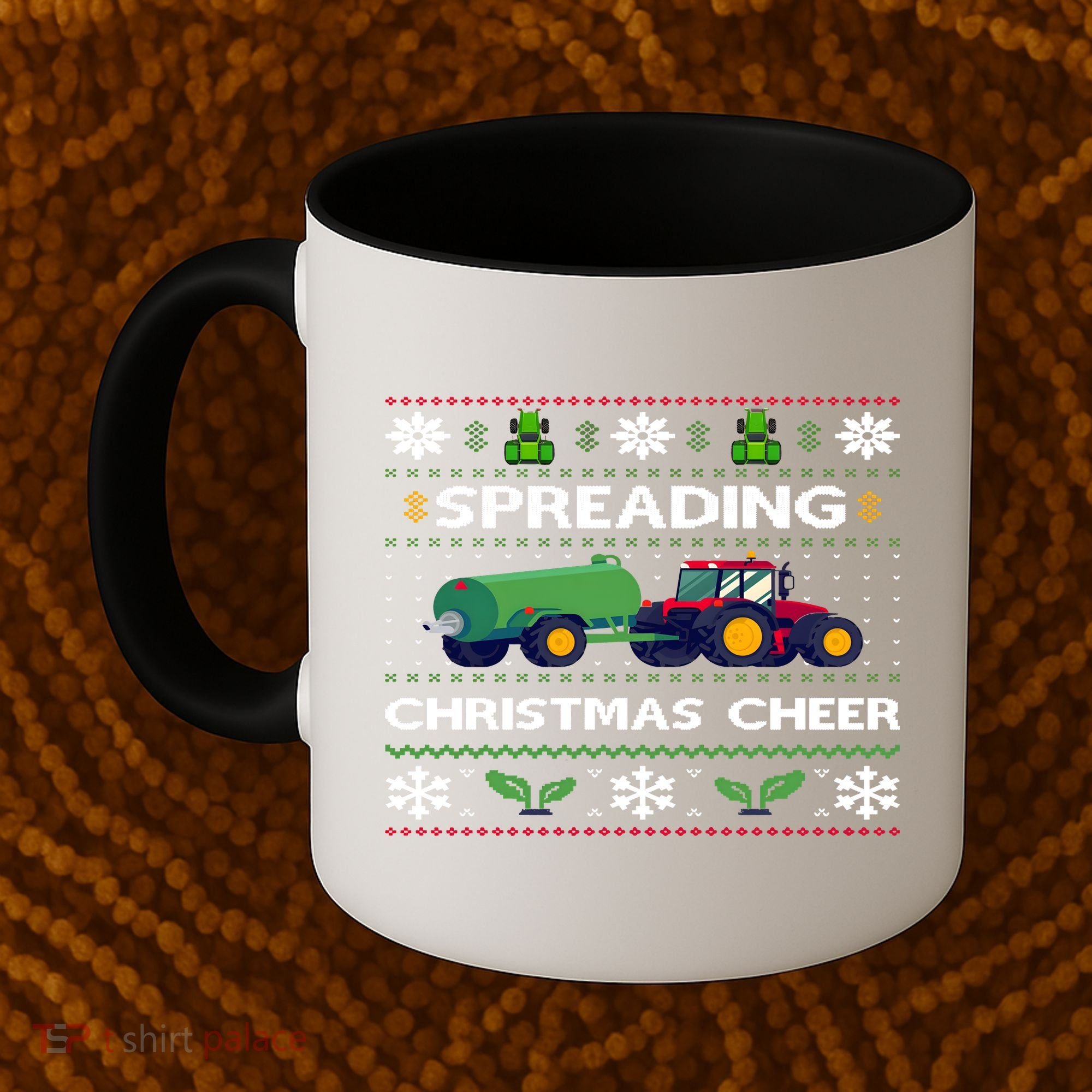 Spreading Christmas Cheer Farm Tractor Farmer Coffee Mug