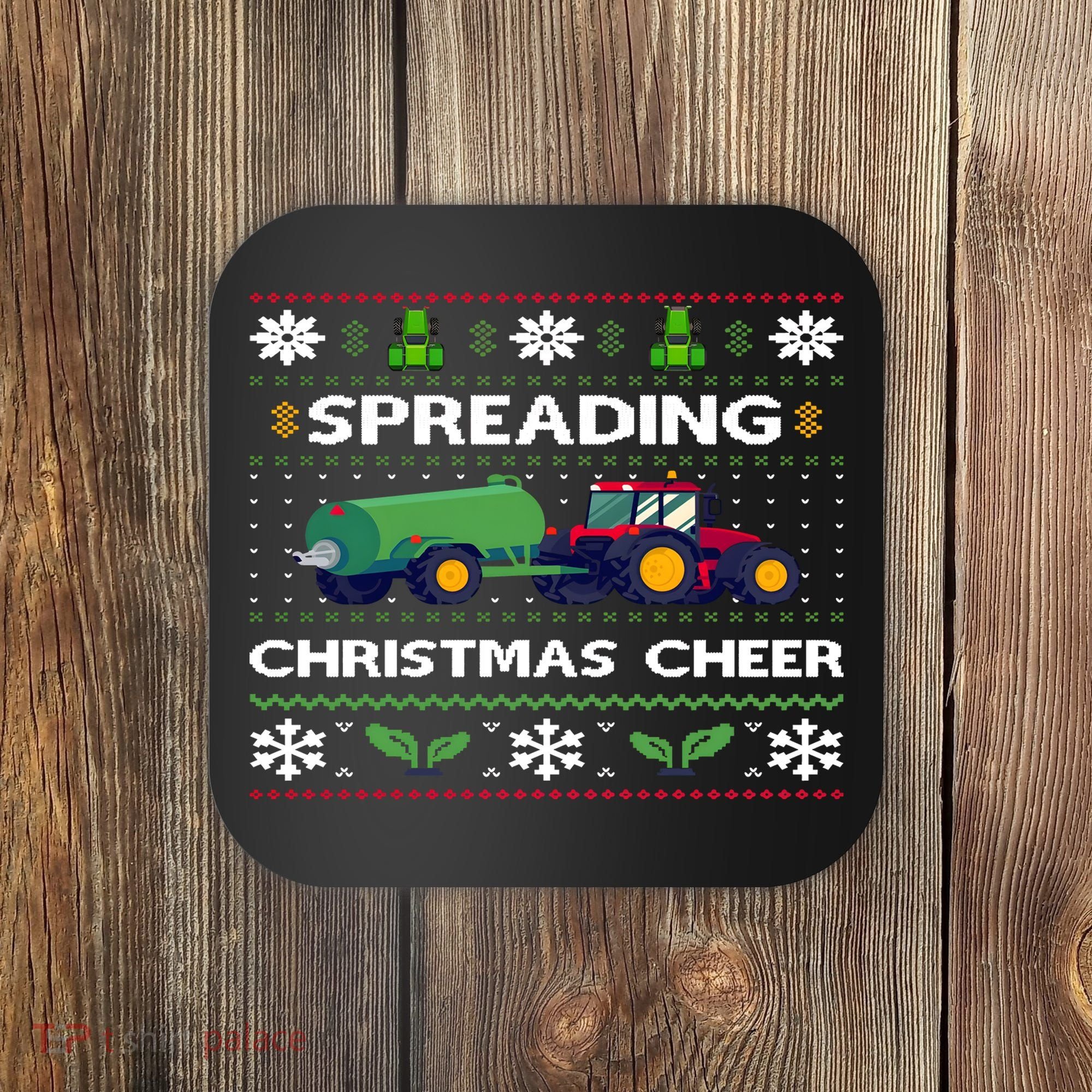 Spreading Christmas Cheer Farm Tractor Farmer Coaster