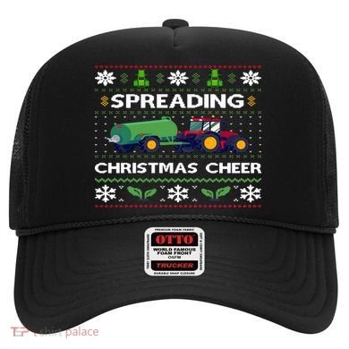 Spreading Christmas Cheer Farm Tractor Farmer Hat