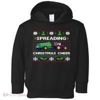 Spreading Christmas Cheer Farm Tractor Farmer Toddler Hoodie thumb 0