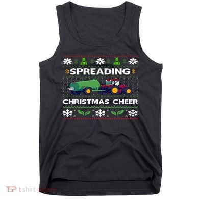 Spreading Christmas Cheer Farm Tractor Farmer Tank Top