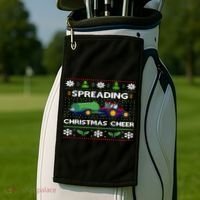 Spreading Christmas Cheer Farm Tractor Farmer Golf Towel thumb 2