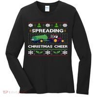 Spreading Christmas Cheer Farm Tractor Farmer Women's Long Sleeve Shirt thumb 0