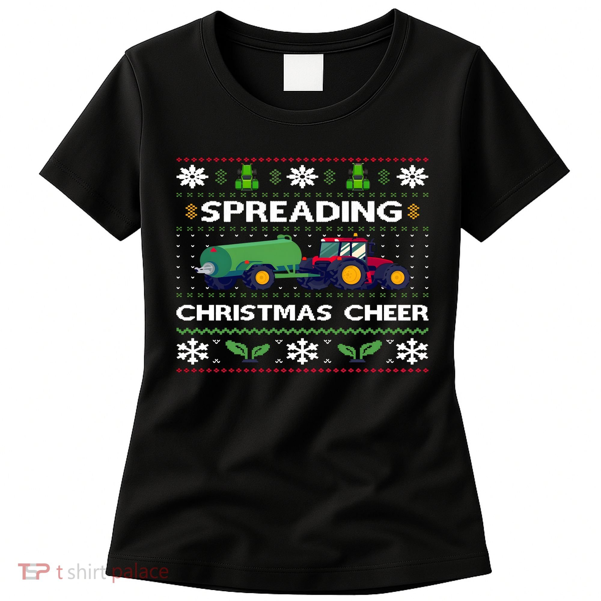 Spreading Christmas Cheer Farm Tractor Farmer Women's T-Shirt