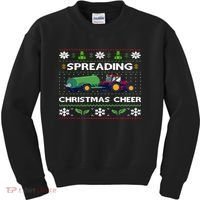 Spreading Christmas Cheer Farm Tractor Farmer Kids Sweatshirt thumb 0