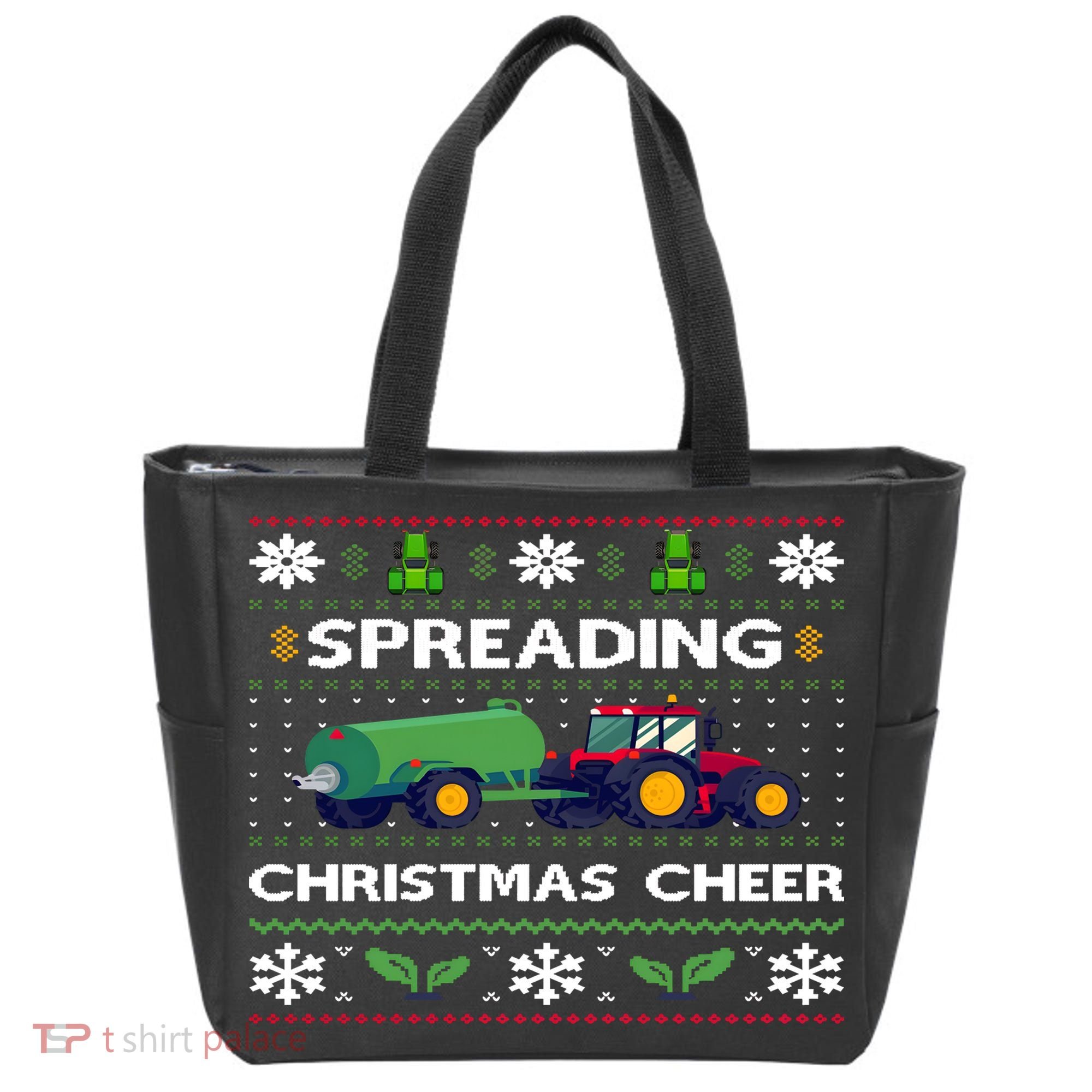 Spreading Christmas Cheer Farm Tractor Farmer Tote Bag