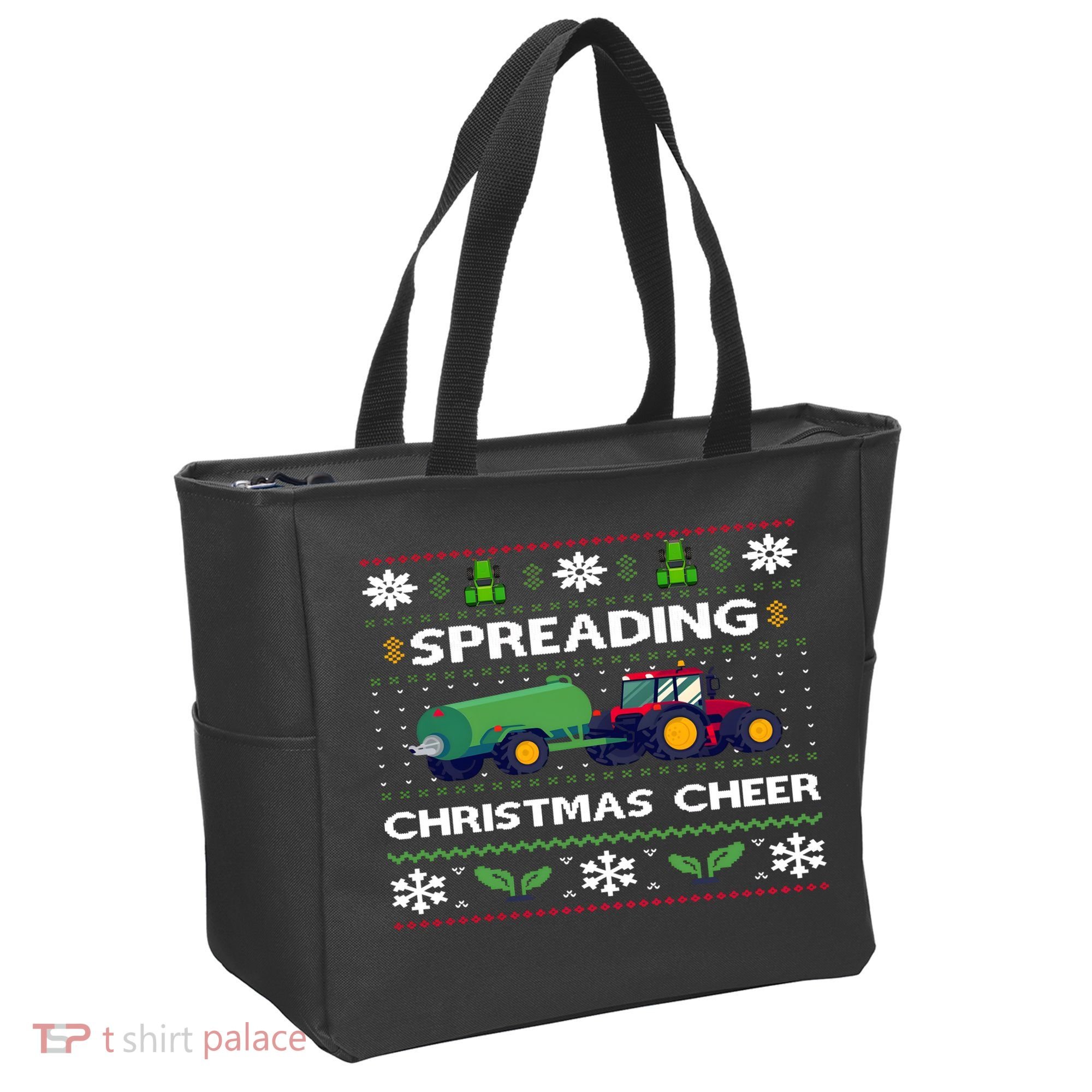 Spreading Christmas Cheer Farm Tractor Farmer Tote Bag