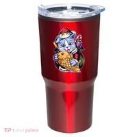 Santa Claus Christmas Cat Bringing Goldfish Tumbler thumb 0