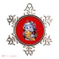 Santa Claus Christmas Cat Bringing Goldfish Ornament thumb 0