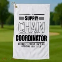 Supply Chain Coordinator Legend Job Title Golf Towel thumb 1