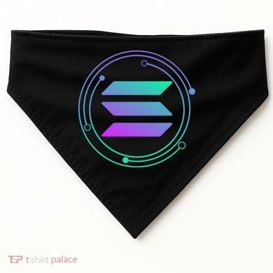 Solana Crypto Coin Currency USA-Made Doggie Bandana