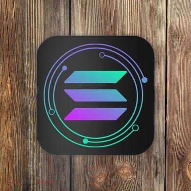 Solana Crypto Coin Currency Coaster