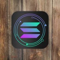 Solana Crypto Coin Currency Coaster thumb 0