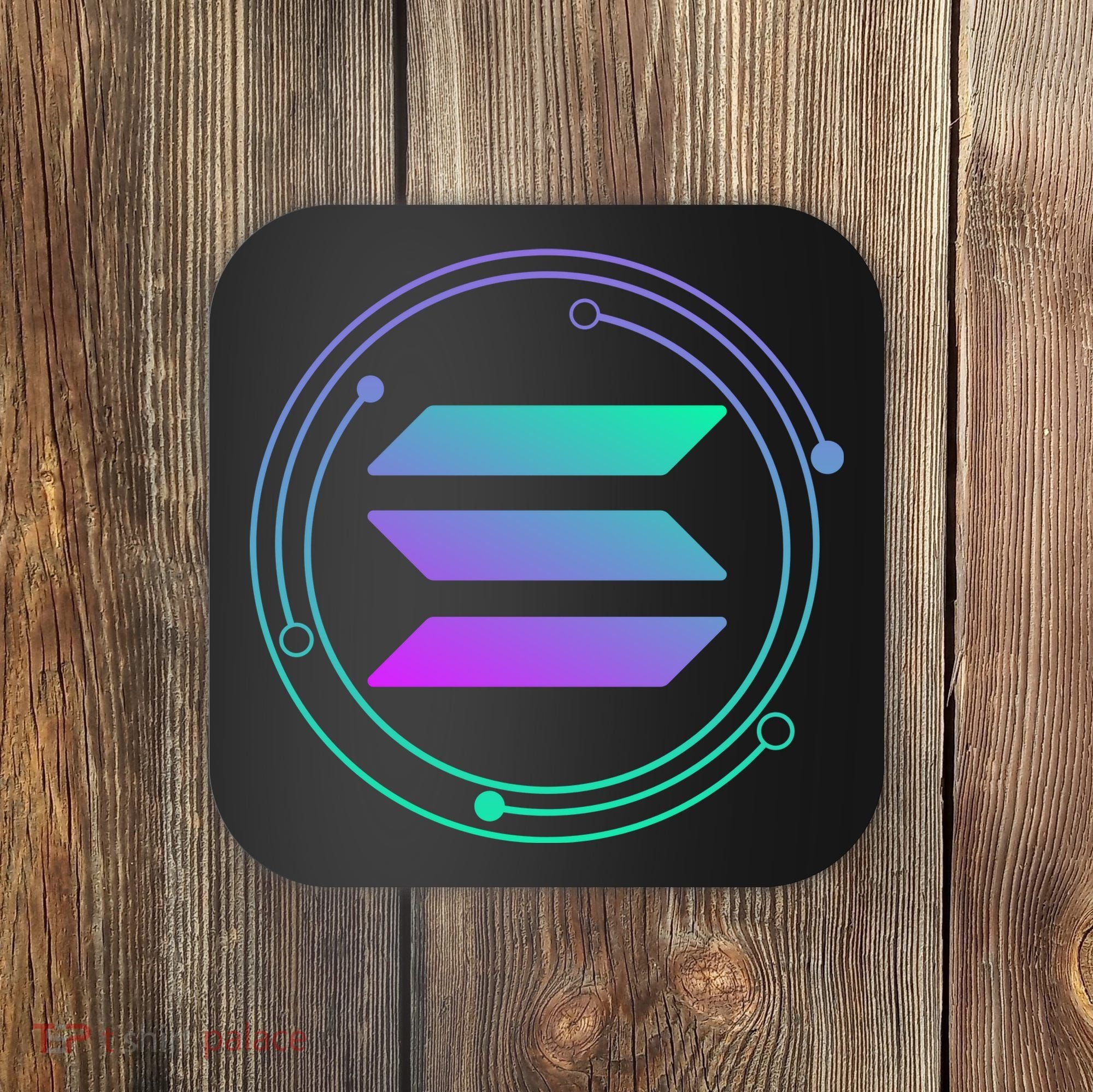 Solana Crypto Coin Currency Coaster