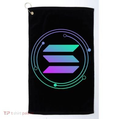 Solana Crypto Coin Currency Golf Towel