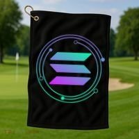 Solana Crypto Coin Currency Golf Towel thumb 1
