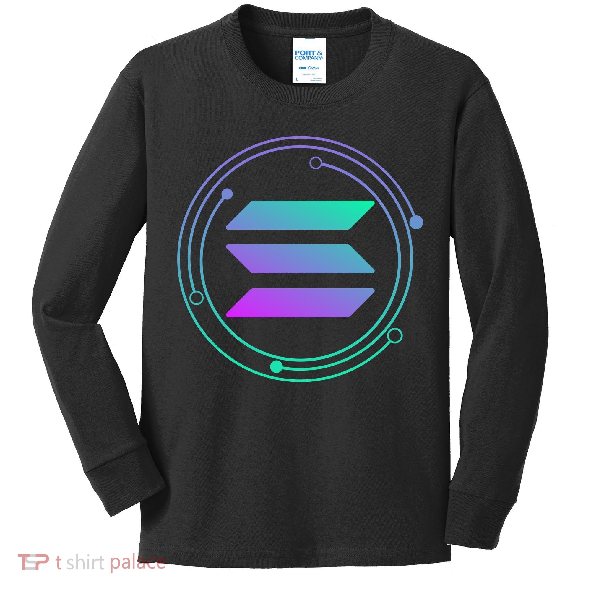 Solana Crypto Coin Currency Kids Long Sleeve Shirt