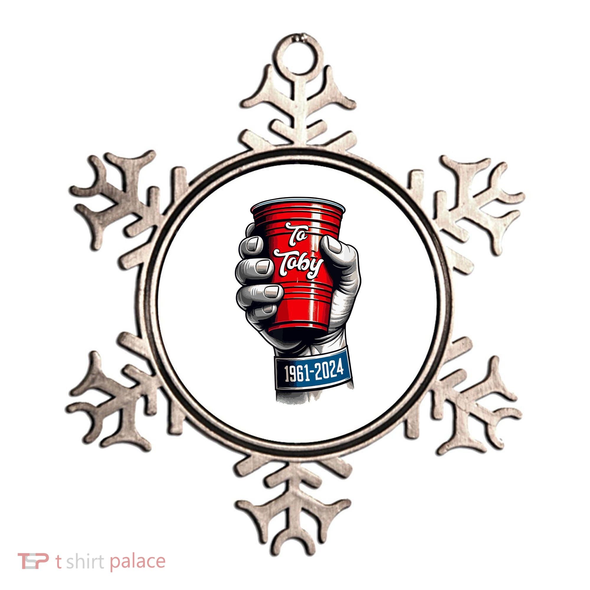 Solo Cup Cheers To Toby Red Solo Cup Ornament