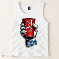 Solo Cup Cheers To Toby Red Solo Cup Tank Top thumb 2