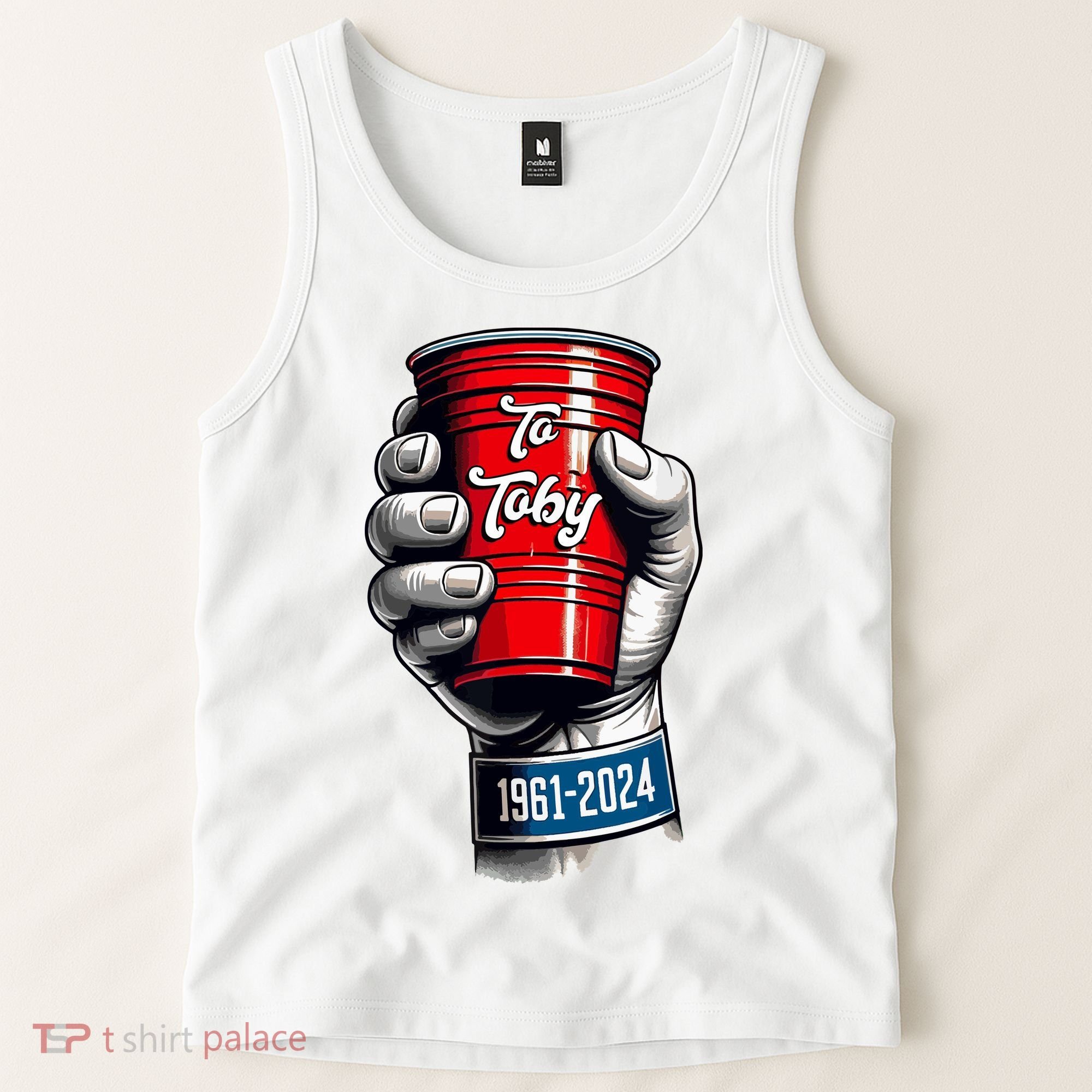 Solo Cup Cheers To Toby Red Solo Cup Tank Top