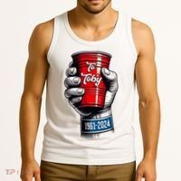 Solo Cup Cheers To Toby Red Solo Cup Tank Top thumb 3