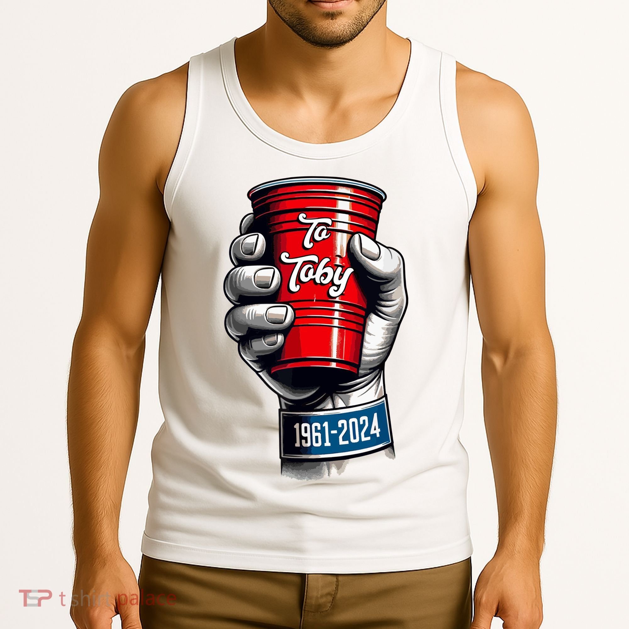 Solo Cup Cheers To Toby Red Solo Cup Tank Top