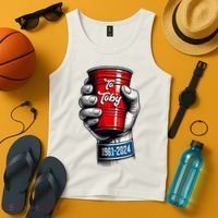 Solo Cup Cheers To Toby Red Solo Cup Tank Top thumb 4