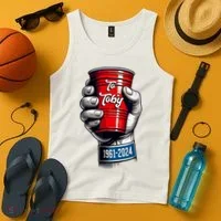 Solo Cup Cheers To Toby Red Solo Cup Tank Top thumb 4