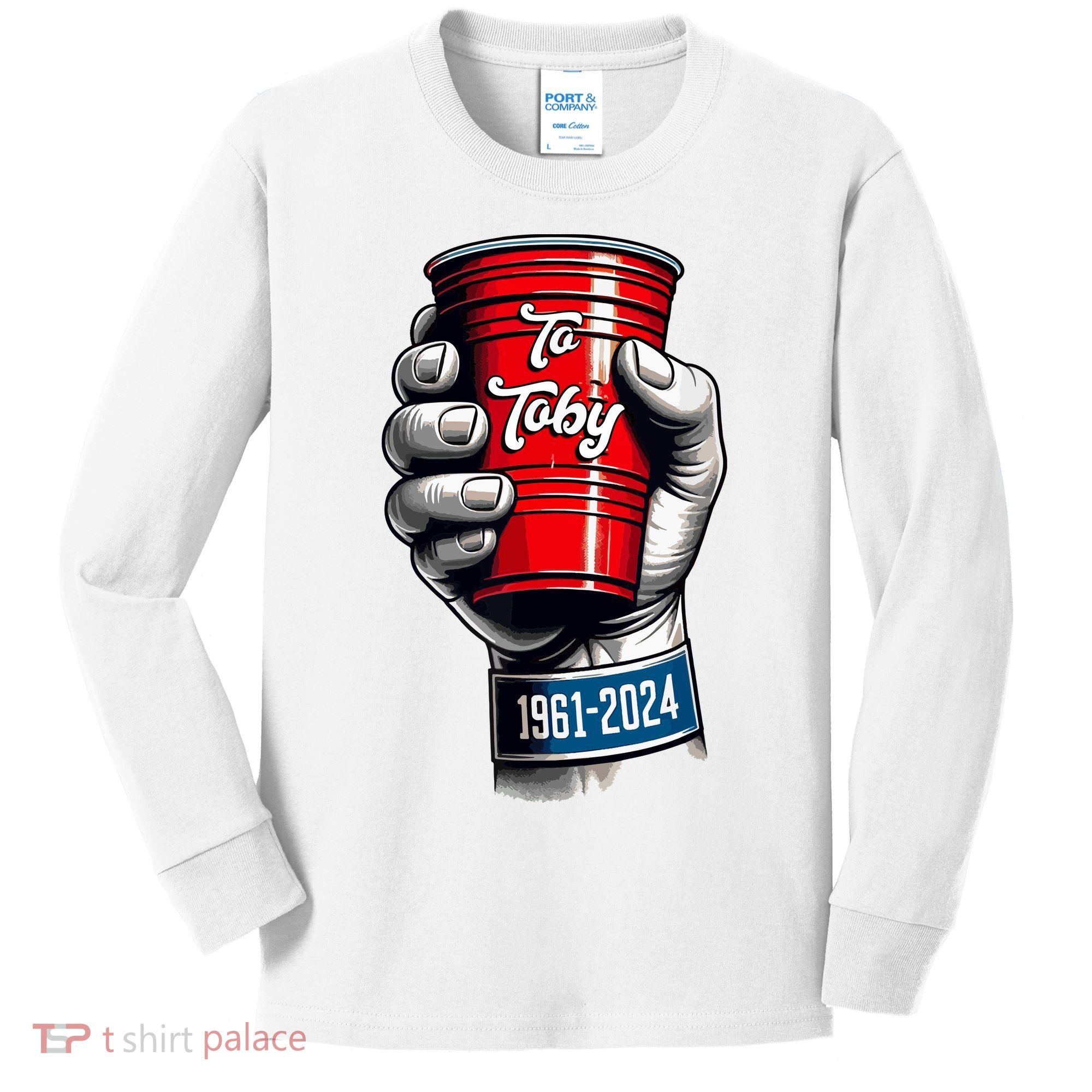Solo Cup Cheers To Toby Red Solo Cup Kids Long Sleeve Shirt