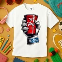 Solo Cup Cheers To Toby Red Solo Cup Kids T-Shirt thumb 3