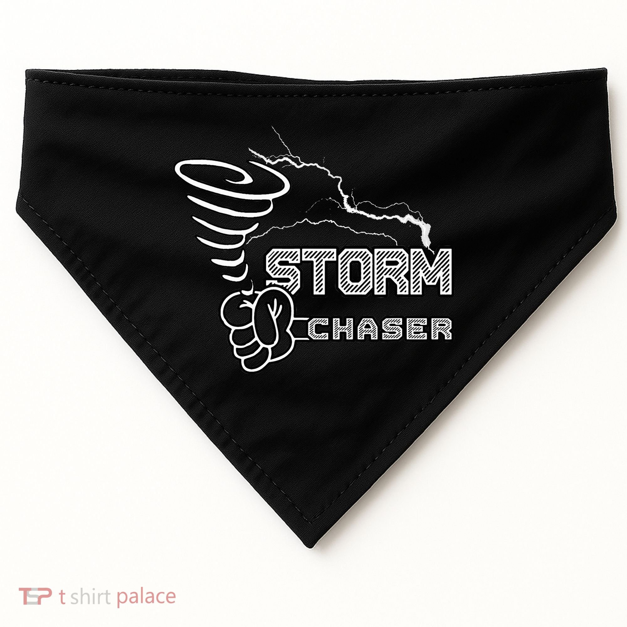 Storm Chaser Cool Electric Lightning Tornado Weather USA-Made Doggie Bandana