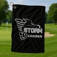 Storm Chaser Cool Electric Lightning Tornado Weather Golf Towel thumb 1