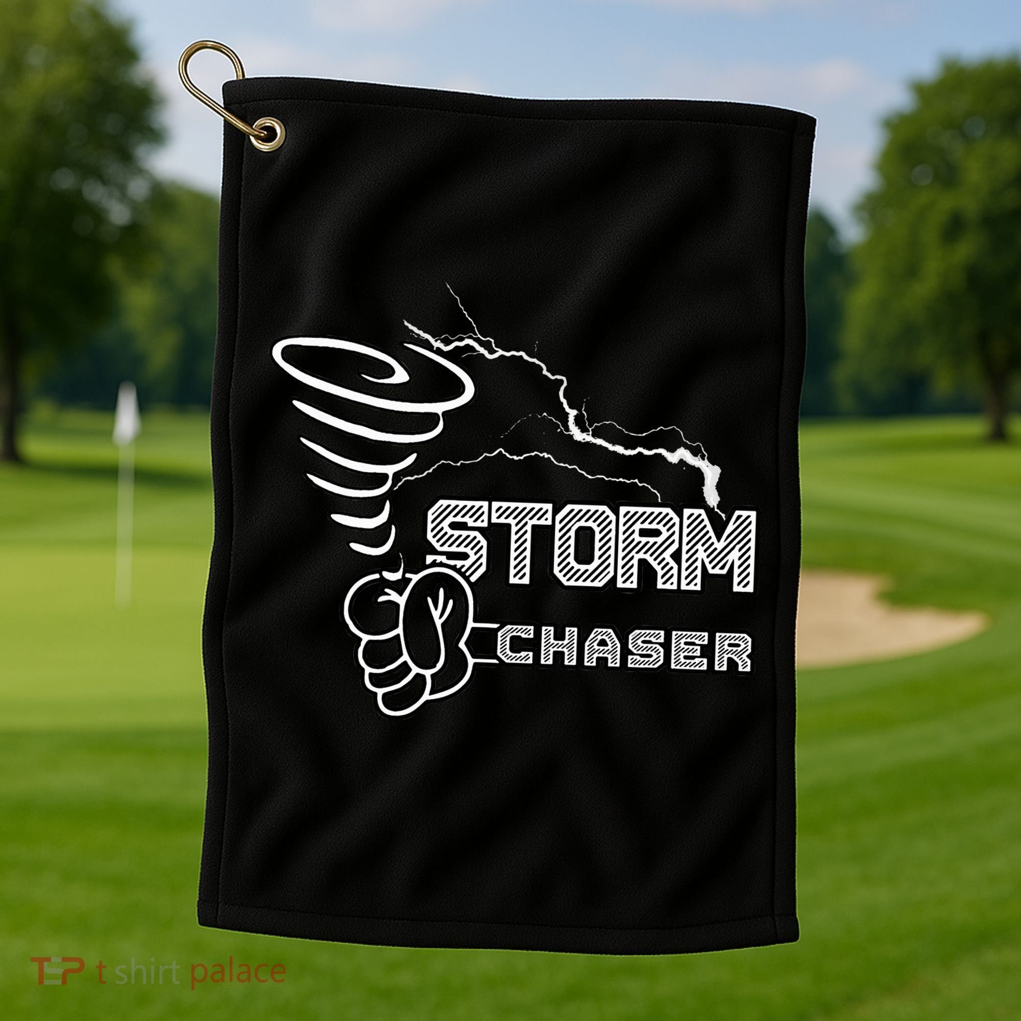 Storm Chaser Cool Electric Lightning Tornado Weather Golf Towel