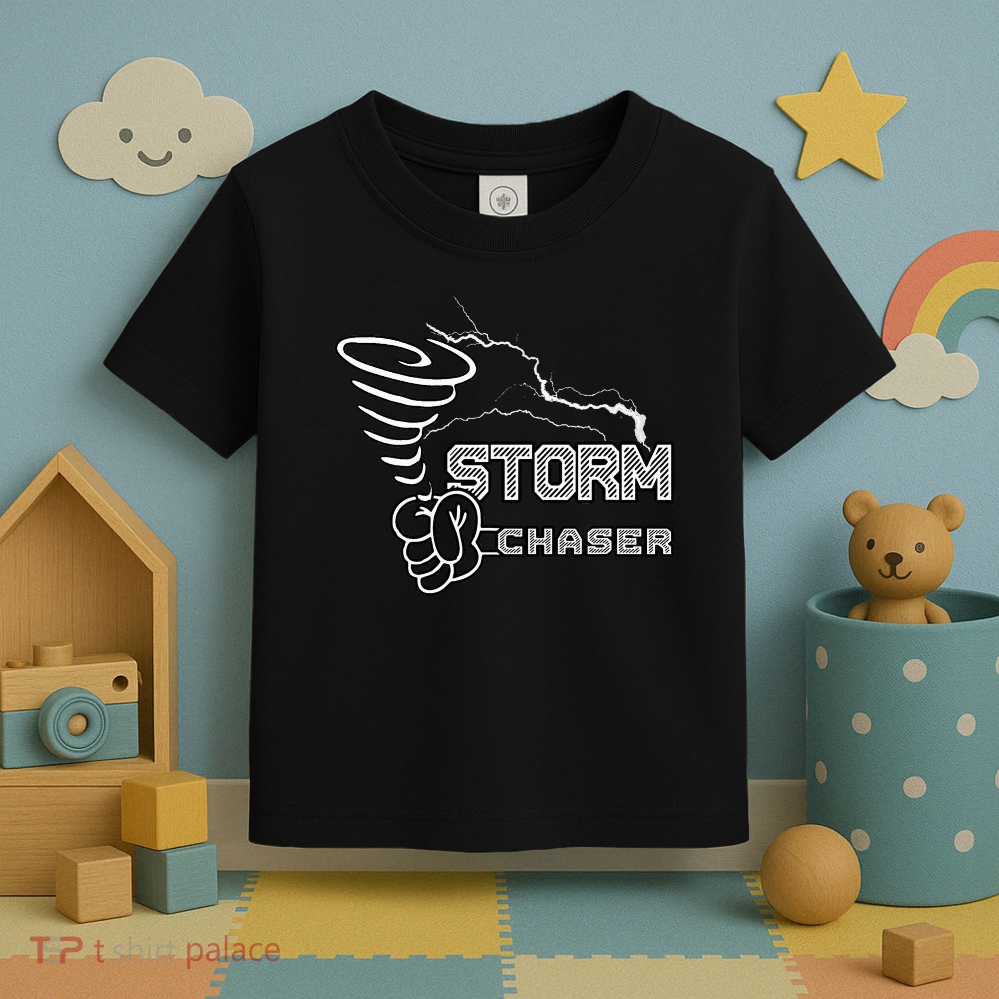 Storm Chaser Cool Electric Lightning Tornado Weather Toddler T-Shirt