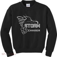 Storm Chaser Cool Electric Lightning Tornado Weather Kids Sweatshirt thumb 0