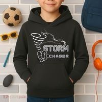 Storm Chaser Cool Electric Lightning Tornado Weather Kids Hoodie thumb 2