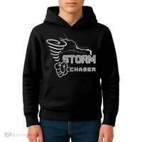Storm Chaser Cool Electric Lightning Tornado Weather Kids Hoodie thumb 4