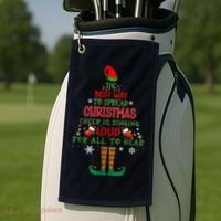 Spread Christmas Cheer Sing Out Loud Funny Festive Christmas Golf Towel thumb 2